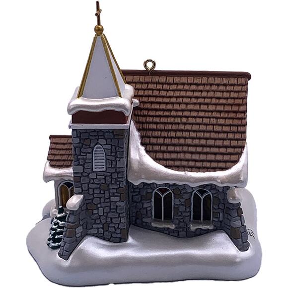 Hallmark Keepsake 2003 Candlelight Services Fieldstone Church #6 Ornament in Box - Picture 4 of 8
